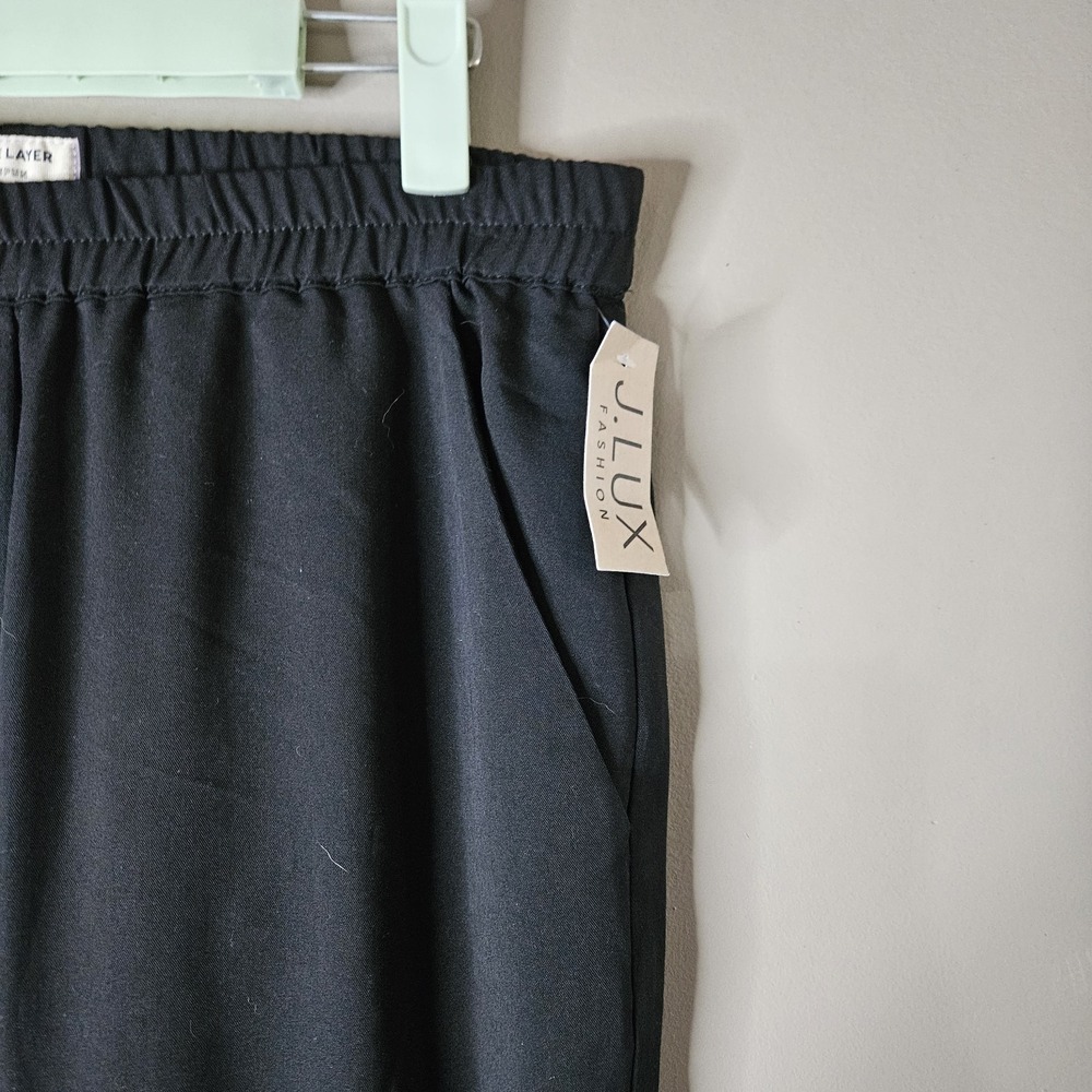 Marine Layer Allison Pants Black Pull On Ankle Lightweight Dolphin Hem Women's S - Picture 2 of 5